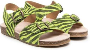Pèpè tiger-print buckle sandals Green