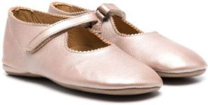 Pèpè touch-strap ballerina shoes Pink