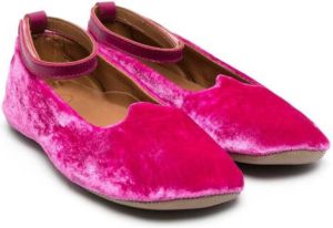 Pèpè velvet ballerina shoes Pink