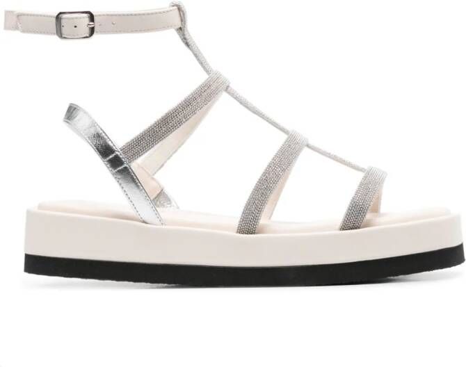 Peserico bead-embellished sandals Silver
