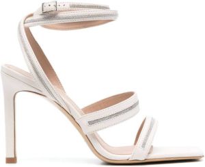 Peserico crossover ankle-strap sandals Neutrals