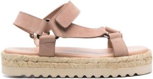 Peserico leather touch-strap sandals Pink