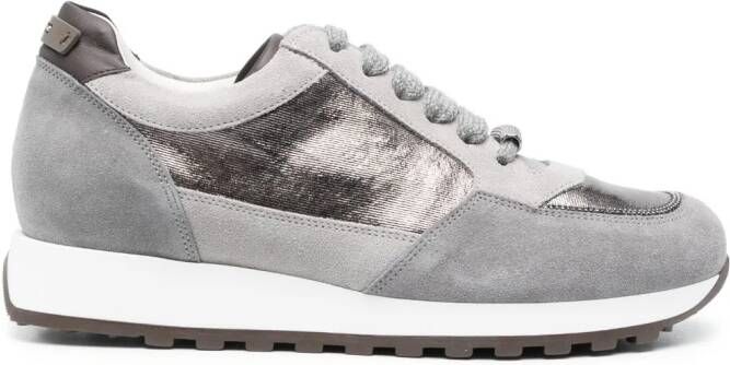 Peserico metallic-effect low-top sneakers Grey