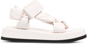 Peserico padded touch-strap sandals Neutrals
