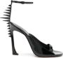 Pīferi 120mm patent spike-studs sandals Black - Thumbnail 1