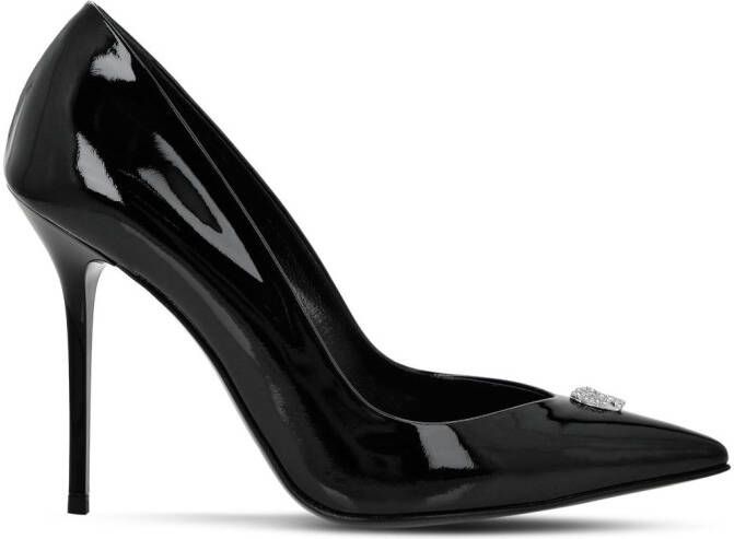 Philipp Plein 105mm pointed-toe leather pumps Black
