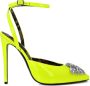 Philipp Plein 120mm crystal-embellished pumps Yellow - Thumbnail 1