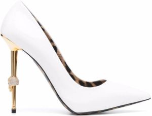 Philipp Plein 125mm Decollete high heels White