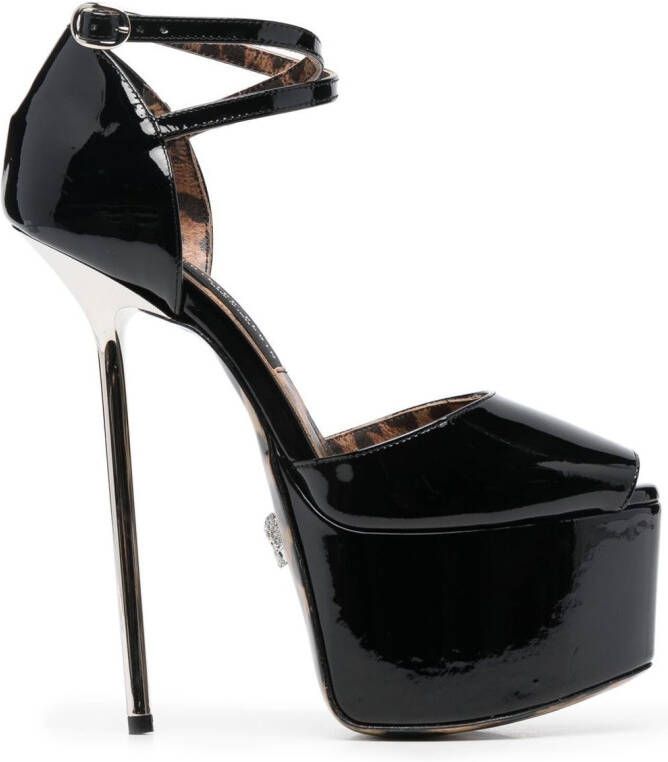 Philipp Plein 170mm peep-toe platform sandals Black