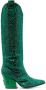 Philipp Plein 75mm crystal-embellished boots Green - Thumbnail 1