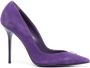 Philipp Plein 95mm Decollete suede heeled pumps Purple - Thumbnail 1