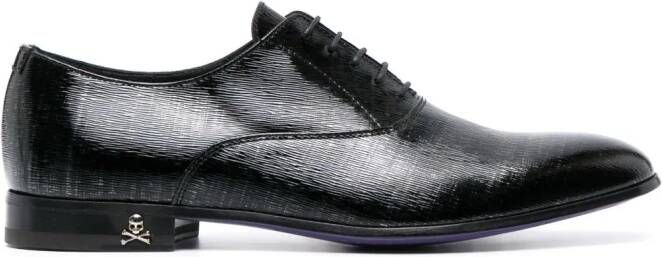 Philipp Plein almond-toe leather loafers Black