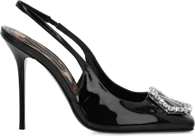 Philipp Plein buckle-detail leather pumps Black