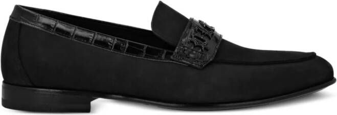 Philipp Plein crocodile-effect leather loafers Black