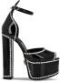 Philipp Plein crystal-embellished heeled platform sandals Black - Thumbnail 1