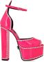 Philipp Plein crystal-embellished leather sandals Pink - Thumbnail 1