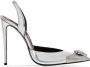 Philipp Plein crystal-embellished leather slingback pumps Silver - Thumbnail 1