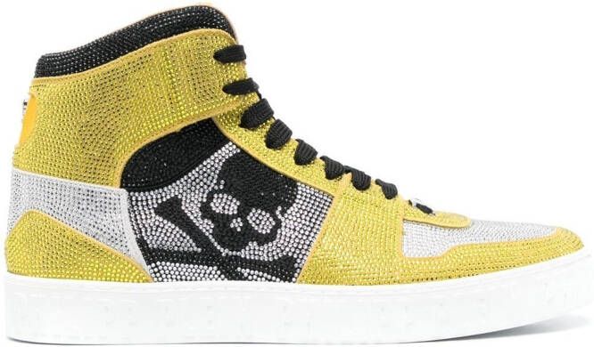 Philipp Plein Crystal Notorious high-top sneakers Yellow
