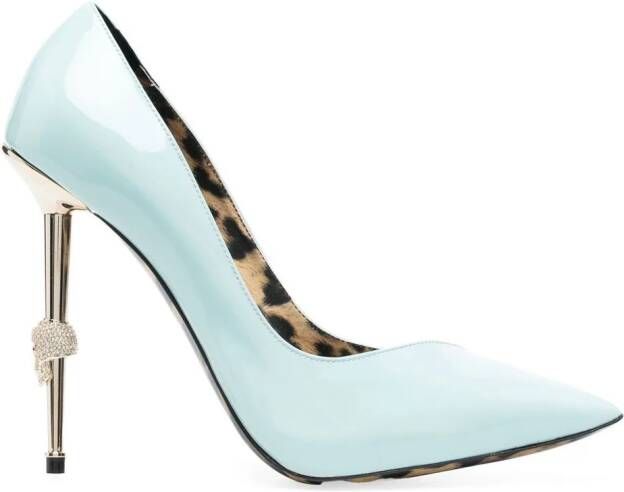 Philipp Plein Decollete 120mm patent pumps Blue