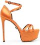 Philipp Plein embellished satin platform sandals Orange - Thumbnail 1