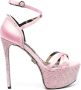 Philipp Plein embellished satin platform sandals Pink - Thumbnail 1