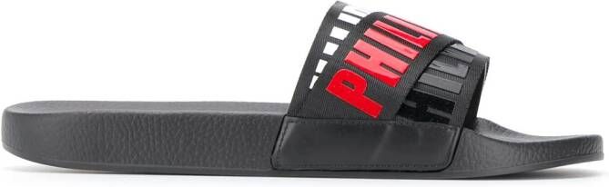 Philipp Plein Flat logo gummy sandals Black