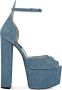 Philipp Plein Glitter 120mm platform sandals Blue - Thumbnail 1