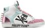 Philipp Plein Glitter Retrokickz TM leather sneakers White - Thumbnail 1