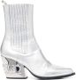 Philipp Plein Gothic 85mm mid-calf boots Silver - Thumbnail 1