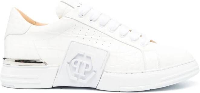 Philipp Plein Hexagon crocodile-effect sneakers White