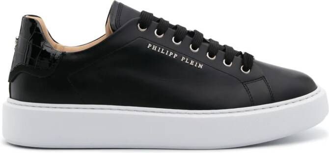 Philipp Plein Hexagon leather sneakers Black