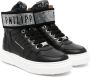 Philipp Plein Junior crystal-embellished leather sneakers Black - Thumbnail 1