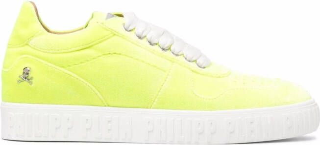 Philipp Plein King Power velvet sneakers Yellow