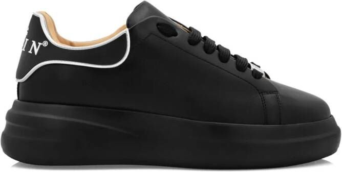 Philipp Plein lace-up leather sneakers Black
