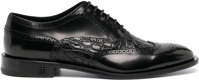 Philipp Plein Leather Derby oxford shoes Black