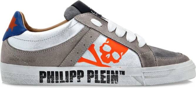 Philipp Plein Retrokickz TM leather sneakers Grey