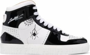 Philipp Plein leather high-top trainers White