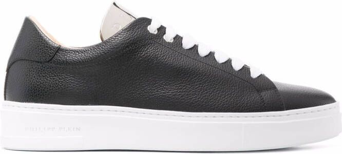 Philipp Plein leather lace-up sneakers Black