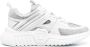 Philipp Plein leather rhinestone-embellished runner sneakers White - Thumbnail 1