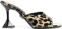 Philipp Plein leopard-print square-toe sandals Black - Thumbnail 1