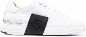 Philipp Plein Lo-Top Phantom leather sneakers White