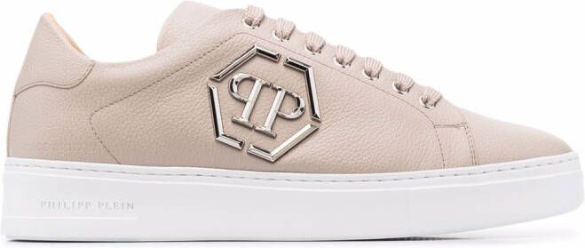 Philipp Plein logo plaque sneakers Neutrals