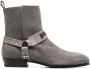 Philipp Plein logo-plaque suede ankle boots Grey - Thumbnail 1