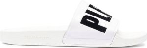 Philipp Plein logo-print slides White