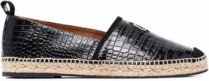Philipp Plein logo slip-on espadrilles Black