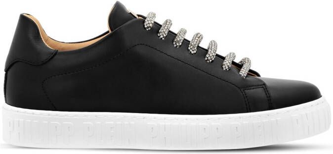 Philipp Plein low-top lace-up leather sneakers Black