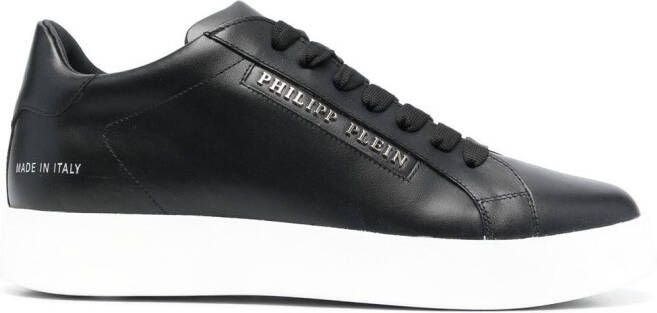 Philipp Plein low-top leather sneakers '02 black'