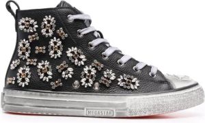 Philipp Plein Megastar crystal-embellished high-top sneakers Black