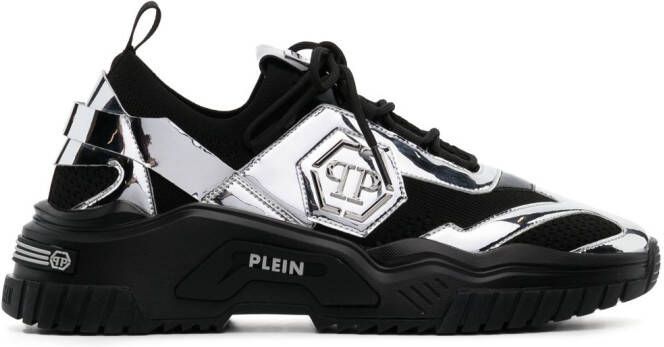 Philipp Plein metallic-effect low-top sneakers Black