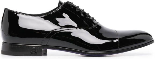 Philipp Plein patent-leather Oxford shoes Black